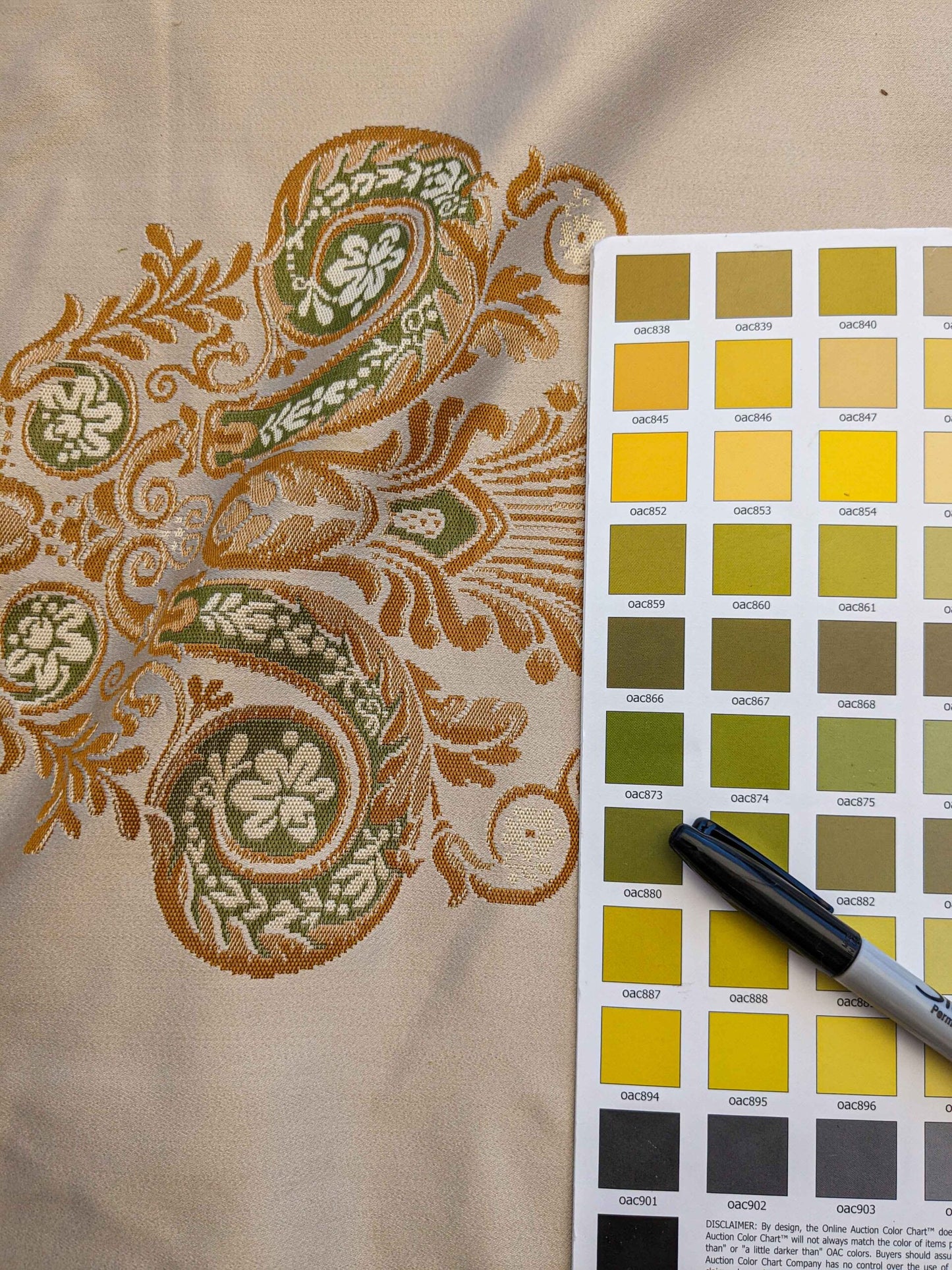 26"x 52" Scalamandre Fauteuil Bessieres Seat &amp; Back Creme French Antique Design MSRP USD 612/y