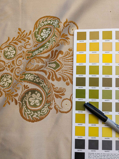 26"x 52" Scalamandre Fauteuil Bessieres Seat &amp; Back Creme French Antique Design MSRP USD 612/y