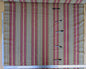 by yard Scalamandre Silk Taffeta Stripe Red Green Yellow White Defect.