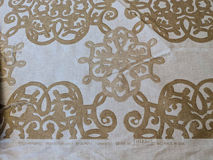 by yard Scalamandre Medallion Brown White Art Deco Print  62"width