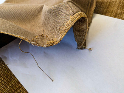 4.9y x 57" Scalamandre Brown Solid Texture Upholstery