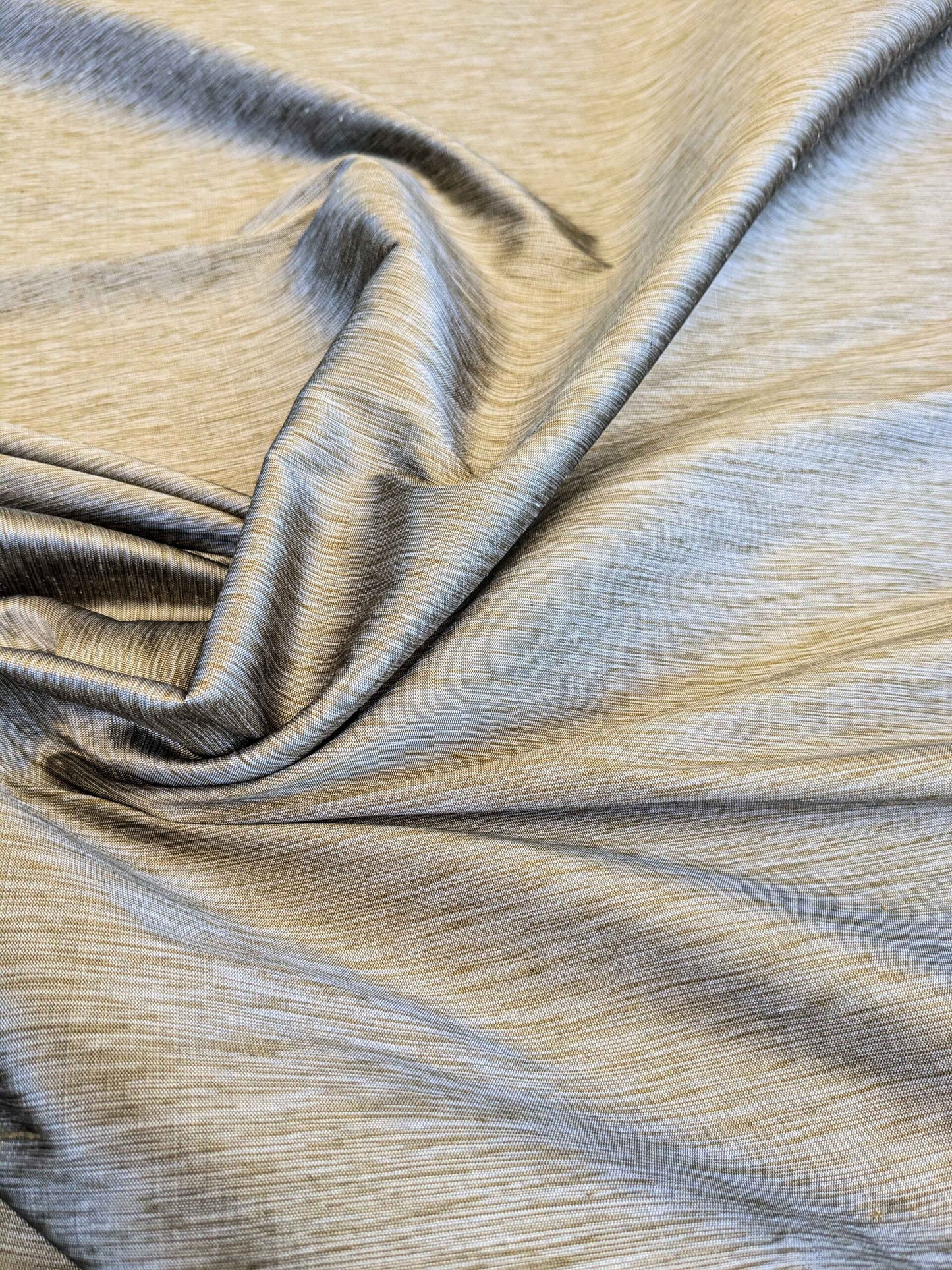 by yard Scalamandre Diffusion Taffeta Taupe Golden Solid Classic