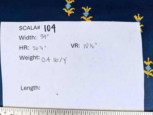 by yard Scalamandre Small Scale Yellow on Blue Botanical Floral Classy