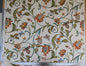 by yard Scalamandre Sanremo Botanical Floral Tree Foliage Butterfly Green Brown on White Cream