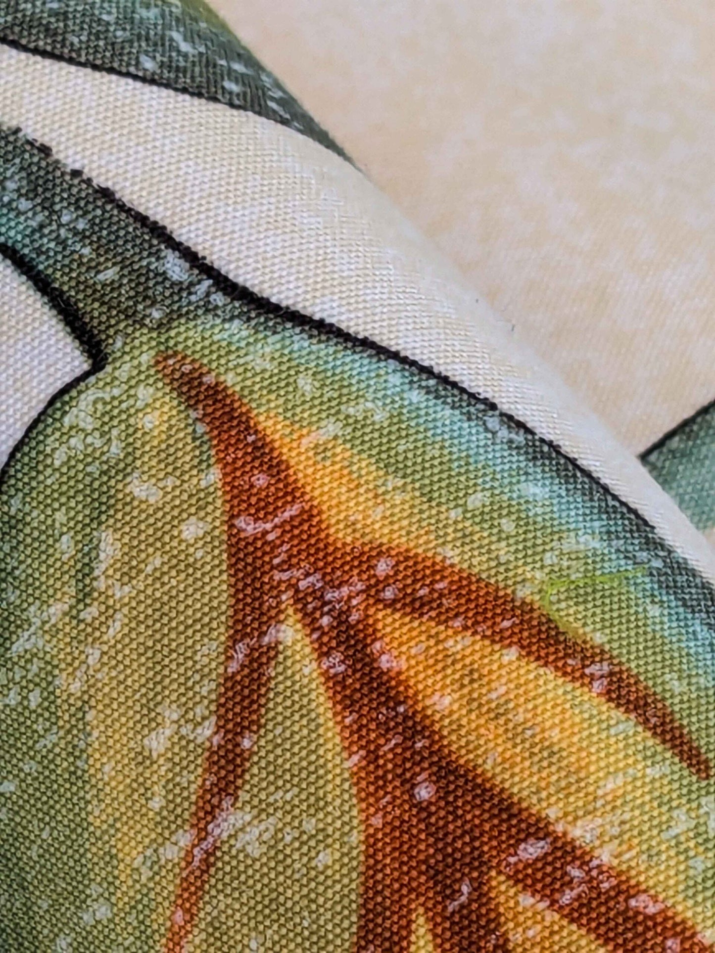 by yard Scalamandre Sanremo Botanical Floral Tree Foliage Butterfly Green Brown on White Cream