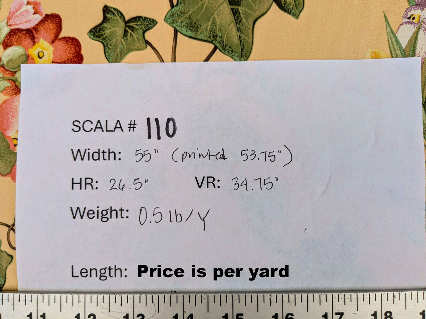 by yard Scalamandre Grey Watkins Le Treillage Butter Yellow Spring Garden Trellis Tulip Rose Crocus Boston Ivy MSRP USD 204/y