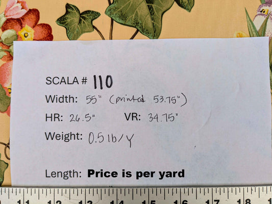 by yard Scalamandre Grey Watkins Le Treillage Butter Yellow Spring Garden Trellis Tulip Rose Crocus Boston Ivy MSRP USD 204/y