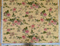 by yard Scalamandre Floral Rose Chintz Pink Red on Beige Pale Butter Yellow Botanical Large Pattern