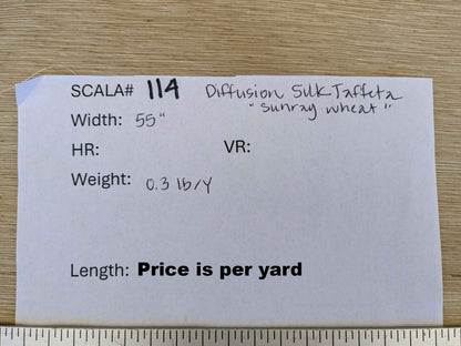 by yard Scalamandre Diffusion Silk Taffeta Sunray Wheat Beige Solid Classic