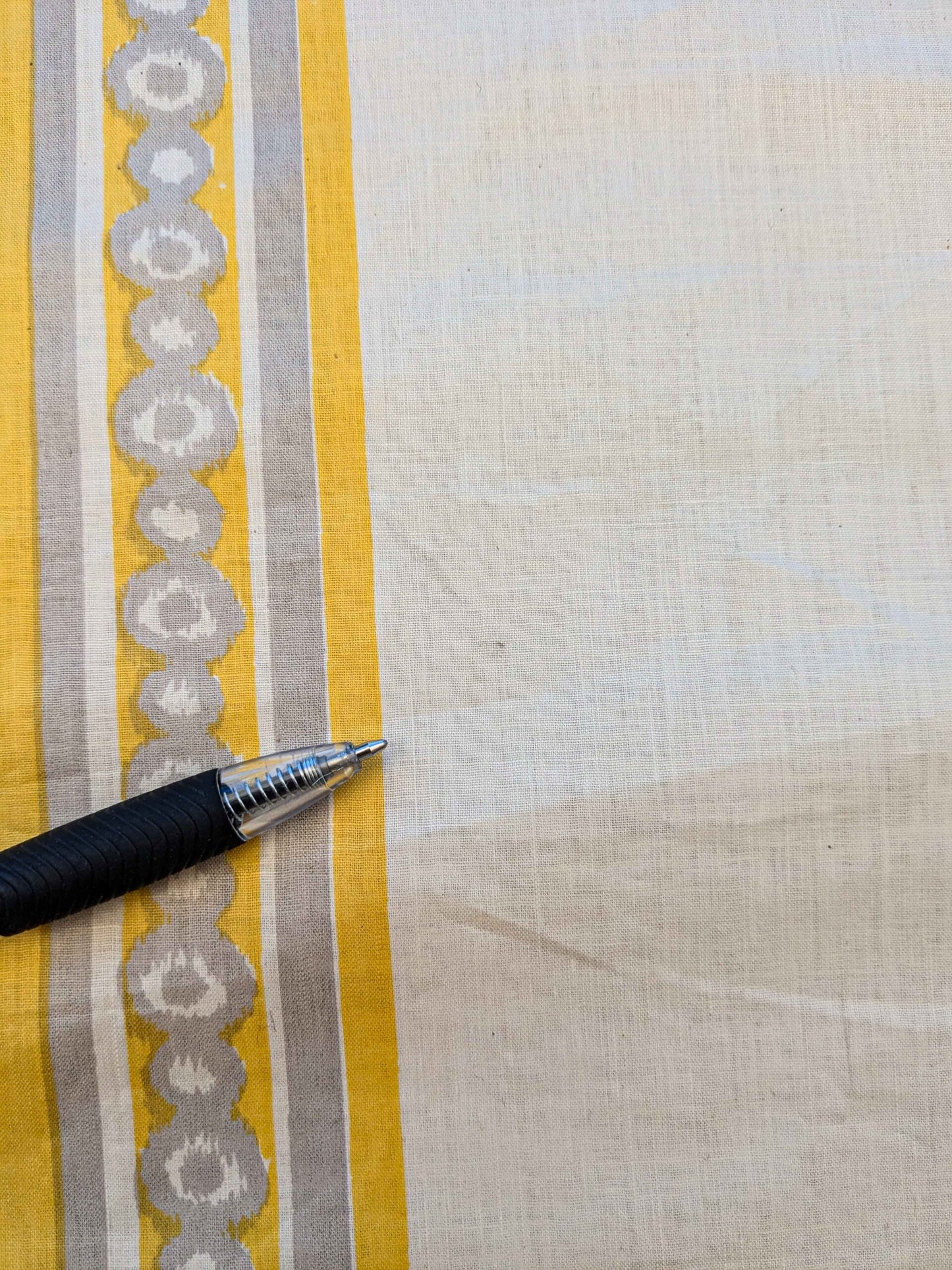 2.3y Scalamandre Nancy Chintz Creme Floral Stripe Yellow Blue Green Red White Cream