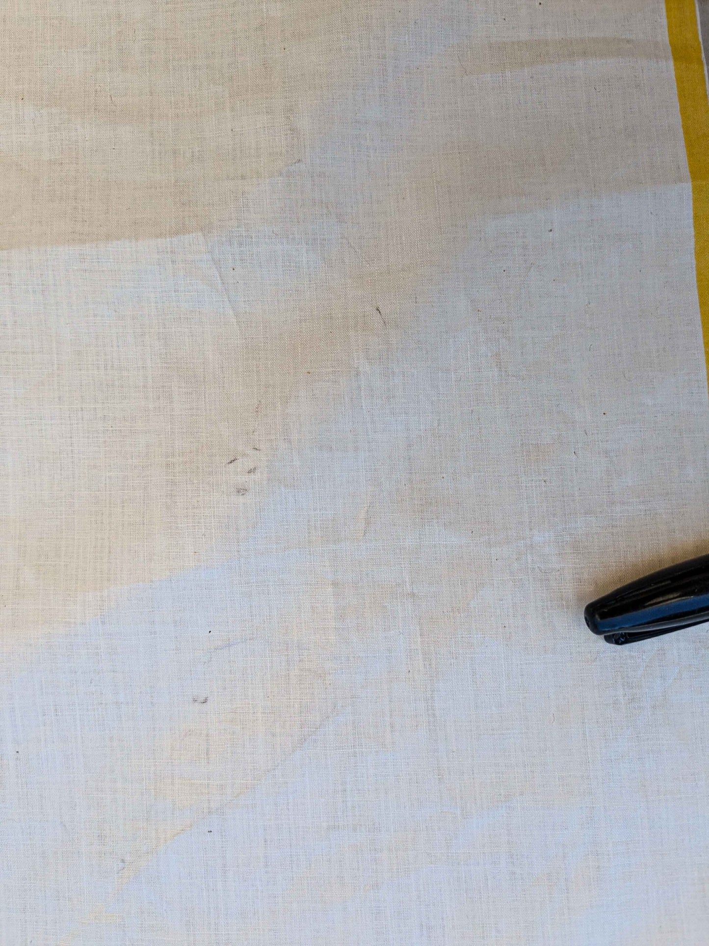 2.3y Scalamandre Nancy Chintz Creme Floral Stripe Yellow Blue Green Red White Cream