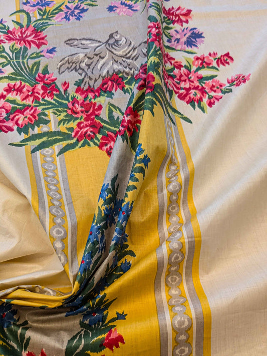 Scalamandre Nancy Chintz - Yellow Blue Green Red White Cream