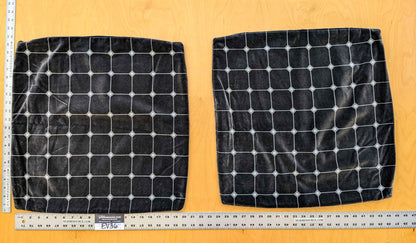 1 EV36 Scalamandre 2 Pieces Pillow Case only Black White Plaid Check Square Geometric 20"x20"