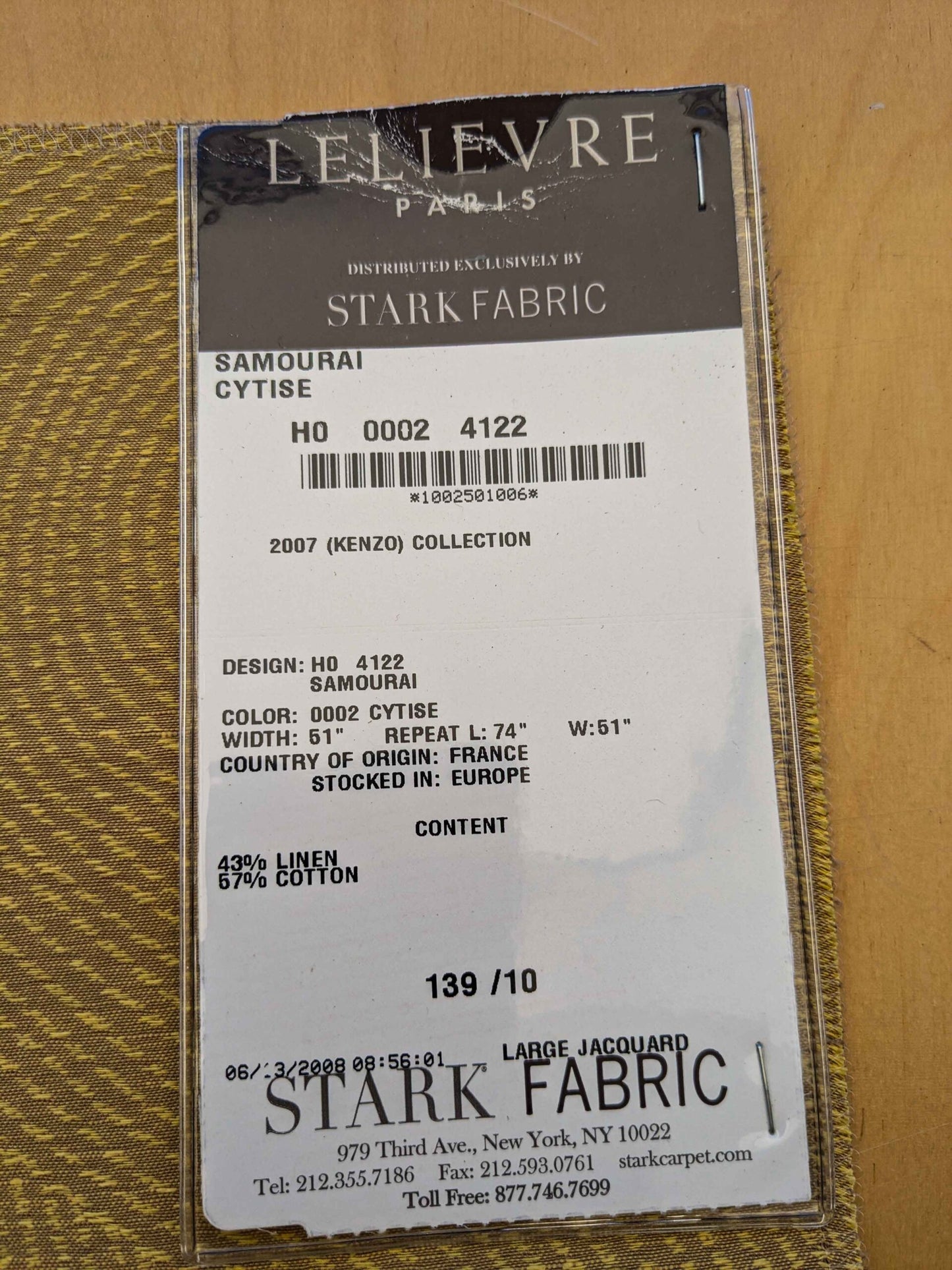 2 EV36 Lelievre Paris Samourai Cytise Gold Brown Linen Cotton Art Deco Abstract 25"x25"