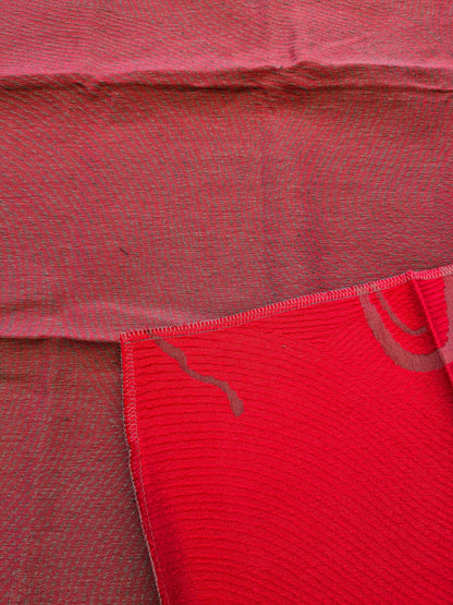 3 EV36 Lelievre Paris Samourai Rubis Red Linen Cotton Art Deco Abstract 25"x25"