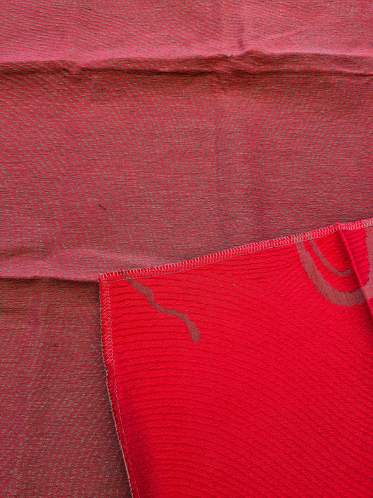 3 EV36 Lelievre Paris Samourai Rubis Red Linen Cotton Art Deco Abstract 25"x25"