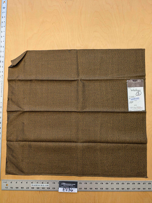 5 EV36 Lelievre Paris Graphite Ho Pepite Cotton Brown Small Scale Texture Solid 24"x27"
