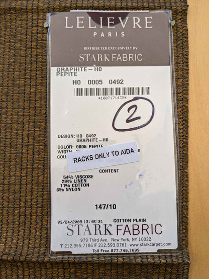 5 EV36 Lelievre Paris Graphite Ho Pepite Cotton Brown Small Scale Texture Solid 24"x27"