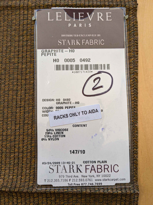 5 EV36 Lelievre Paris Graphite Ho Pepite Cotton Brown Small Scale Texture Solid 24"x27"
