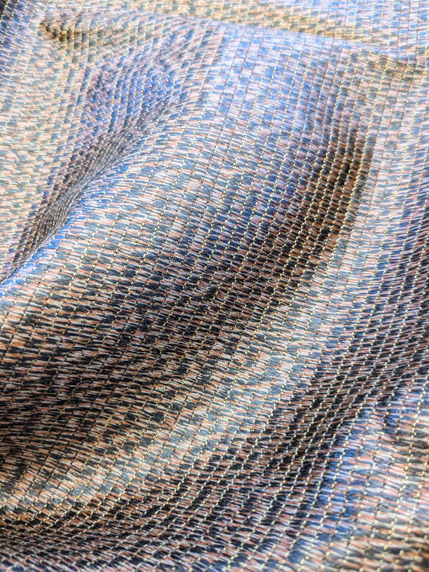 7 EV36 Lelievre Paris Graphite Ho Cuivre Brown Orange Cotton Black Small Scale Texture Solid 27"x27"