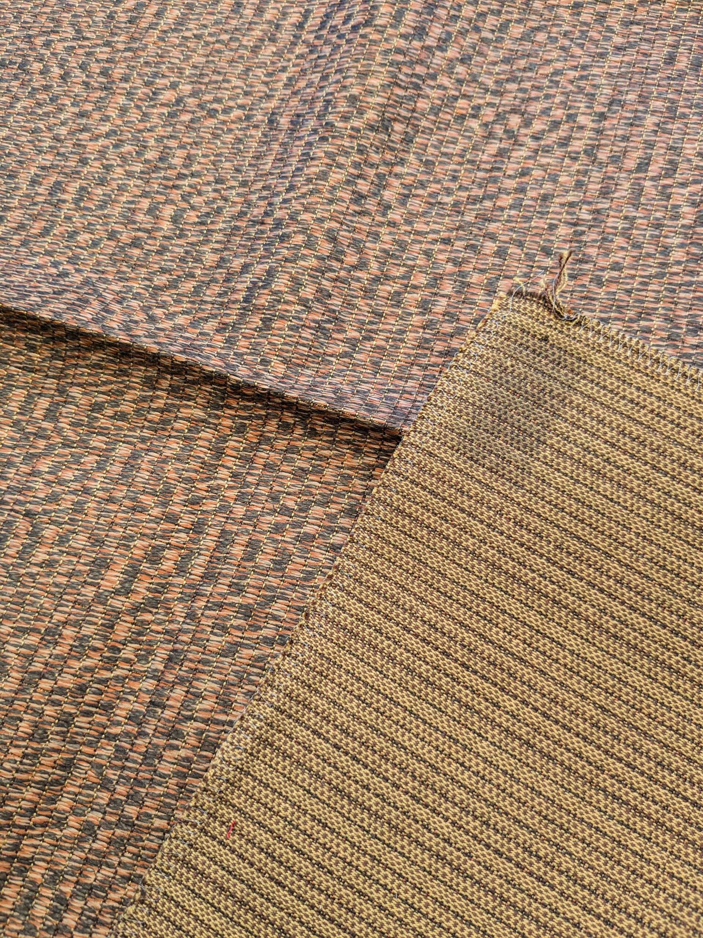 8 EV36 Lelievre Paris Graphite Ho Cuivre Brown Orange Cotton Black Small Scale Texture Solid 24"x27"