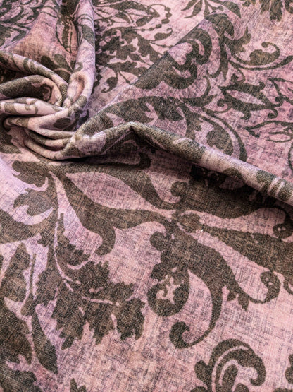 12 EV36 Scalamandre Damask Velvet Purple Renaissance Historical 28"W x 50"L