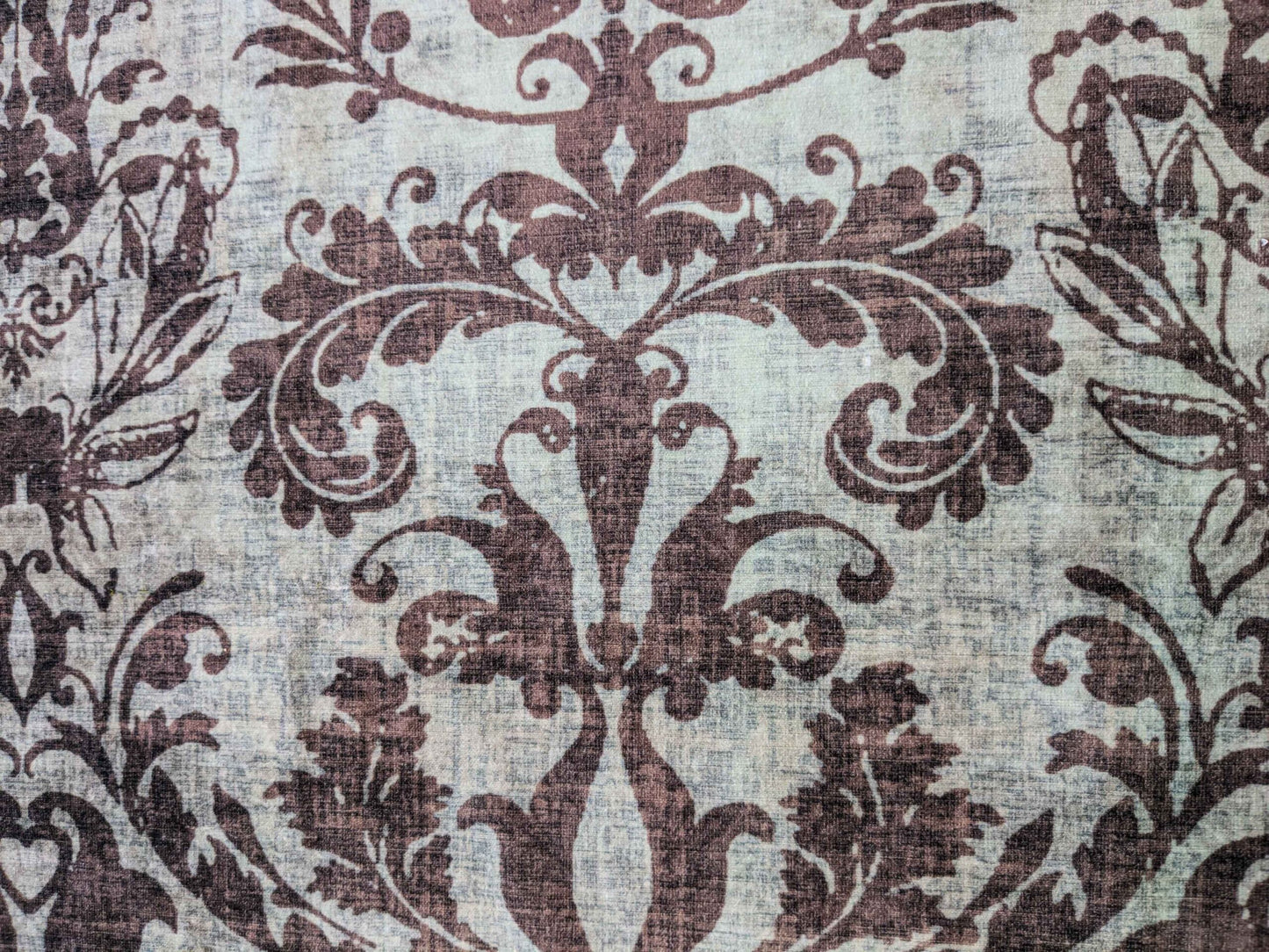 13 EV36 Scalamandre Damask Velvet Blue Brown Renaissance Historical 28"W x 50"L