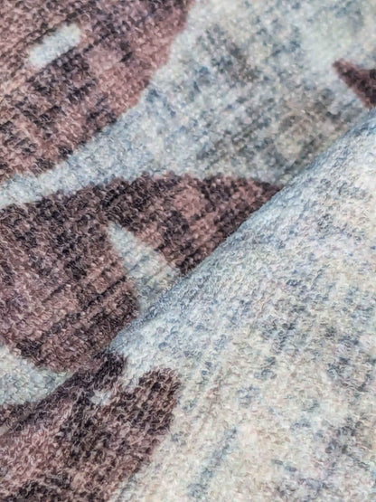 13 EV36 Scalamandre Damask Velvet Blue Brown Renaissance Historical 28"W x 50"L