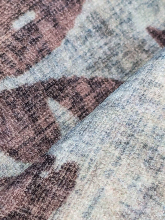 13 EV36 Scalamandre Damask Velvet Blue Brown Renaissance Historical 28"W x 50"L