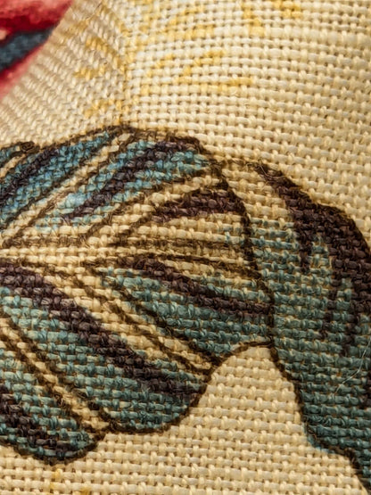 14 EV36 Scalamandre  1.3y x 59"wide Pomegranate Tree Of Life Foliage Jacobean Garden Print Fabric Gold