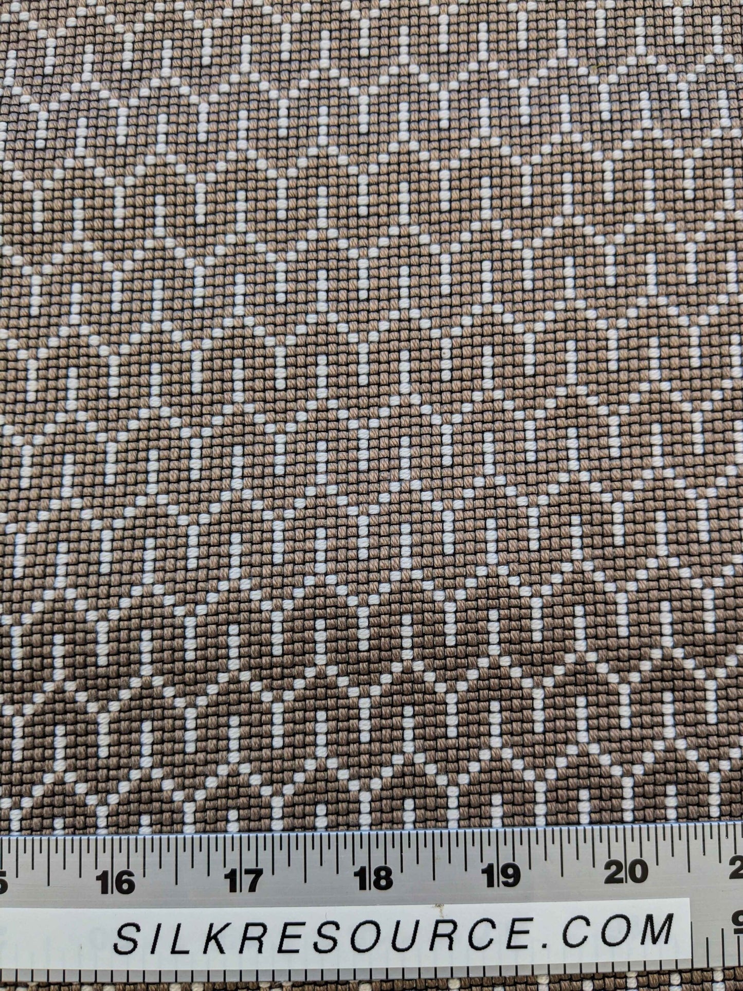 15 EV36  Scalamandre Brown White Geometric Small Scale Texture 1yd x 56"width