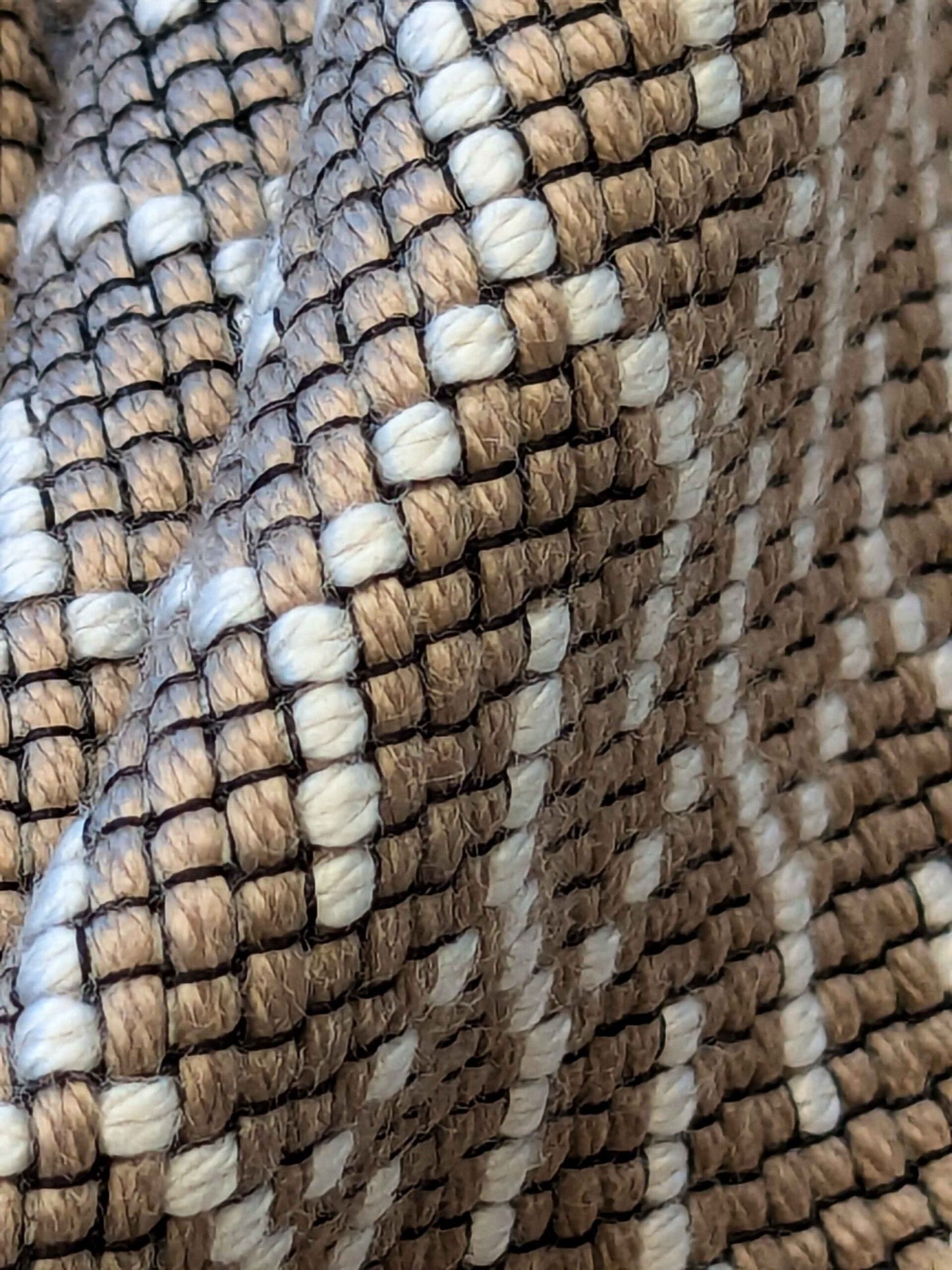 15 EV36  Scalamandre Brown White Geometric Small Scale Texture 1yd x 56"width