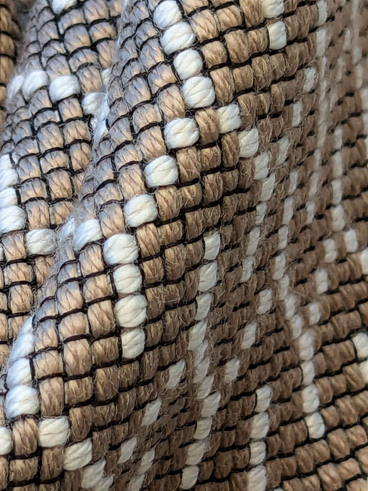 15 EV36  Scalamandre Brown White Geometric Small Scale Texture 1yd x 56"width