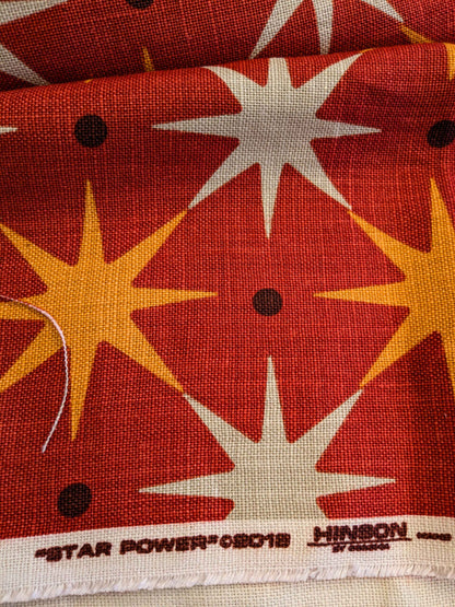 17 EV36 Scalamandre Fabric Star Power Red Yellow White Geometric Diamond Linen 2.6y x 53"W