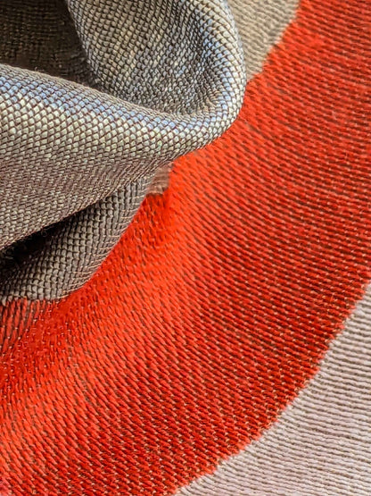 21 EV36 Lelievre Paris Tipi Corail Large Jacquard Polyester Abstract Gray Orange