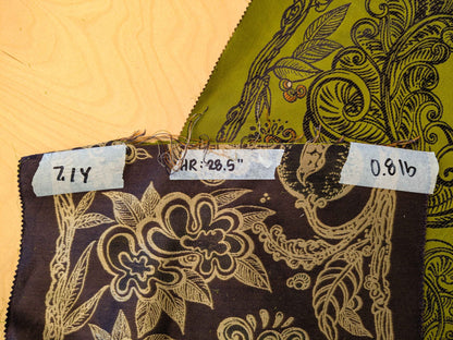 Trim by yard Botanical Pomegranate Green Black Orange Fruits Botanical Floral 12"width SKU 23 EV36