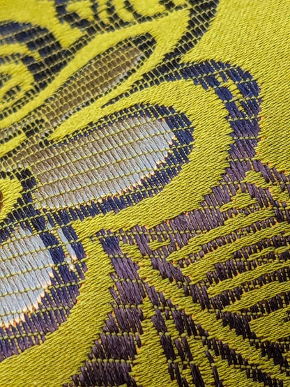 Trim by yard Botanical Pomegranate Green Black Orange Fruits Botanical Floral 12"width SKU 23 EV36