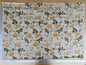 39"L x 57"wide  Floral Botanical Tree Foliage French Court Yellow Green on White Cream