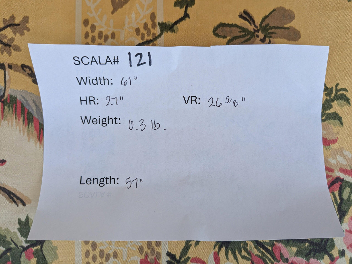 57"L x 61"W  Scalamandre Lelievre Multi on Yellow "FOUNTAINEBLEAU" Love Bird Dove Pink Rose French Fabric