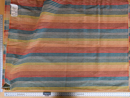 3 EV37 2.4yards Old World Weavers Stripe Red Blue Orange Yellow Children Nursery