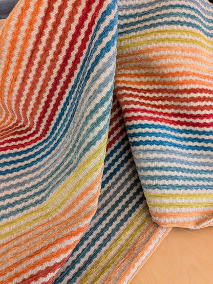 3 EV37 2.4yards Old World Weavers Stripe Red Blue Orange Yellow Children Nursery