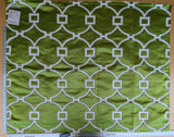 5 EV37 1.3 yards Scalamandre Circle Fret Absinthe Green Jacquard Fretwork Lattice MSRP USD264/y