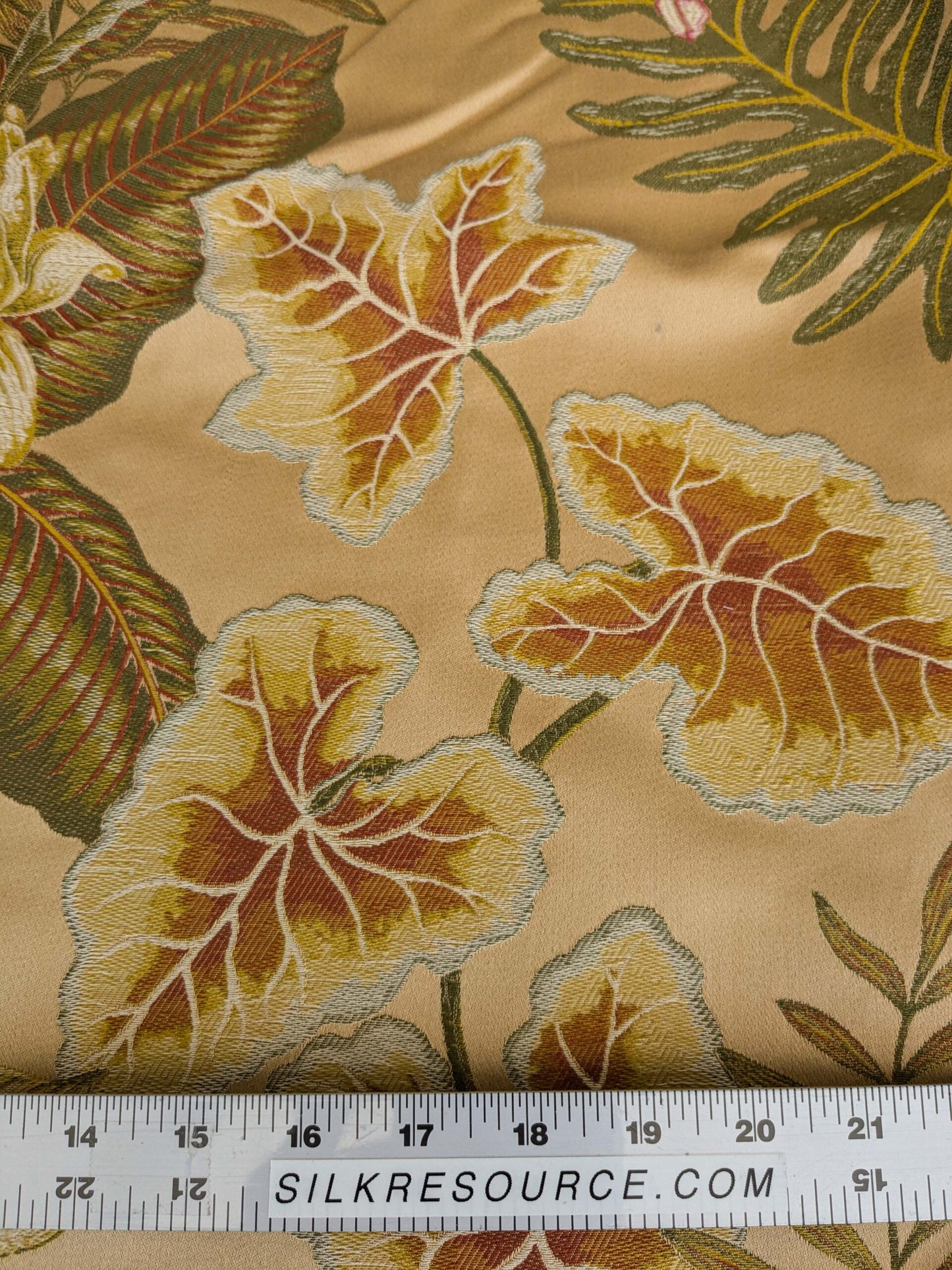 7 EV37 2.4 yards Scalamandre Fonthill Vizcaya Multi Cream Lampas Green Pink Brown Floral Botanical MSRP 358/y