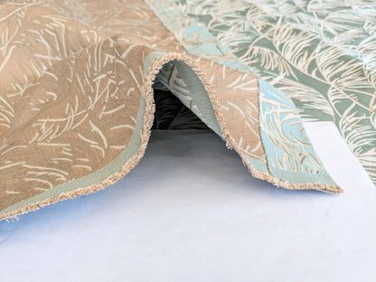 8 EV37 2.4 yards Lelievre Paris Graminae Celadon Blue White Jacquard Wovens Grass