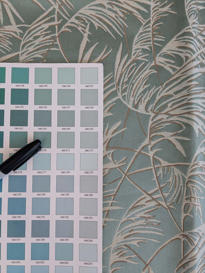 8 EV37 2.4 yards Lelievre Paris Graminae Celadon Blue White Jacquard Wovens Grass