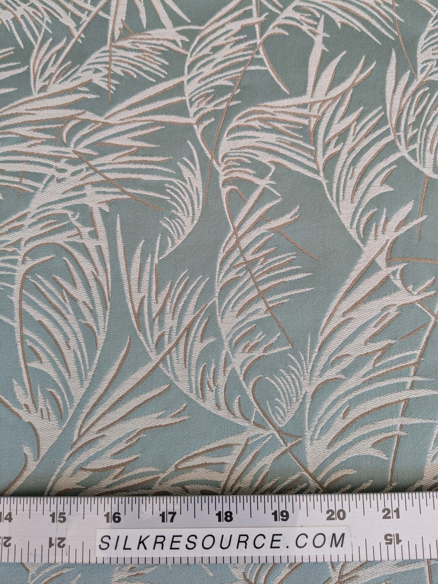 8 EV37 2.4 yards Lelievre Paris Graminae Celadon Blue White Jacquard Wovens Grass