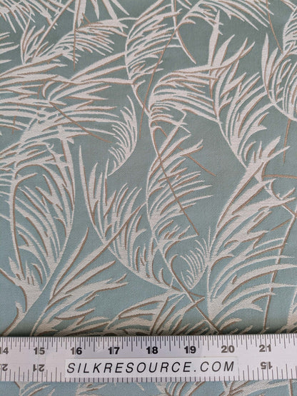 8 EV37 2.4 yards Lelievre Paris Graminae Celadon Blue White Jacquard Wovens Grass