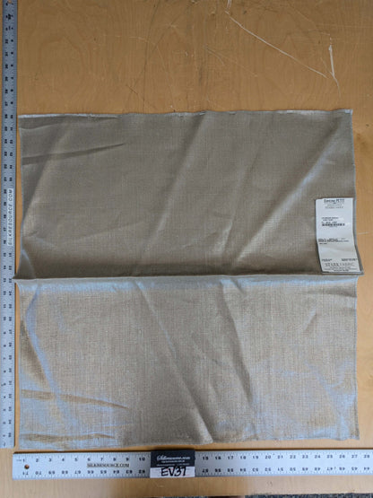 11 EV37 25" x 27" Edmond Petit Lin Miroir Argent Ecru Teint Beige Texture Solid Linen MSRP USD594/y