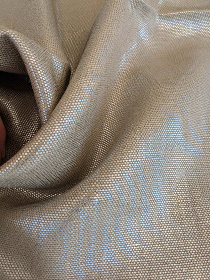 11 EV37 25" x 27" Edmond Petit Lin Miroir Argent Ecru Teint Beige Texture Solid Linen MSRP USD594/y