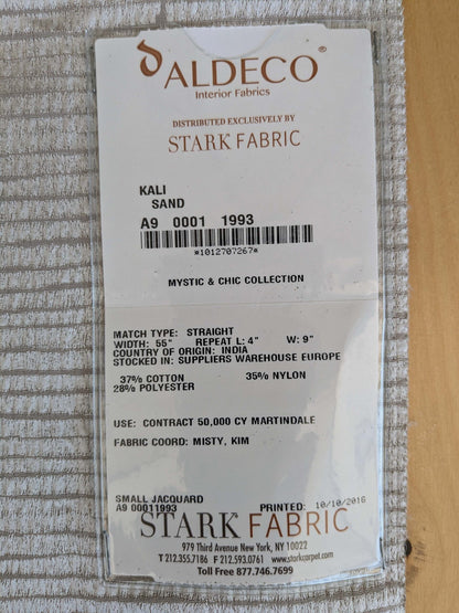 12 EV37 26" x 26" Aldeco Kali Sand Cream White Texture Solid Small Jacquard